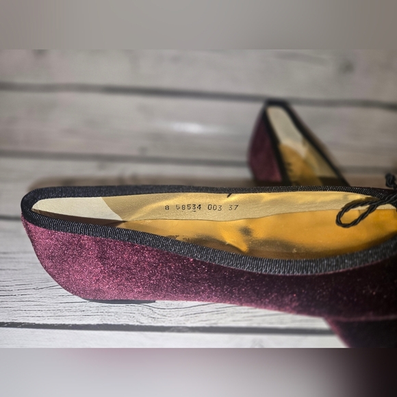 FS/NY Wmens Velvet Round Toe Slip On Ballet Flats Burgundy Size 37 - Picture 4 of 7